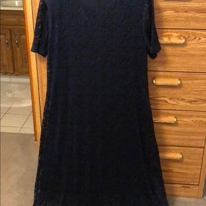 Lace dress navy blue
